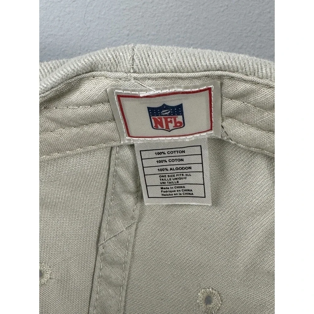 Dallas Cowboys Hat Cap Beige Embroidered Star Logo Adjustable Strap NFL Cotton